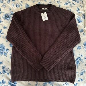 Men's Topman Classic Knit Sweater - Burgundy Size XL